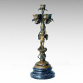 Candle Holder Statue 5-Head Cupid Candlestick Bronze Sculpture Tpch-071